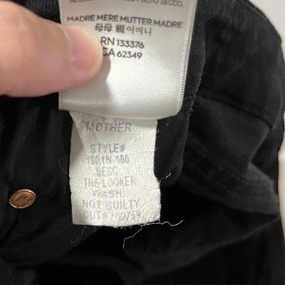 Mother The Looker Skinny Jeans Not Guilty Black High Rise Denim 27 - Picture 12 of 12